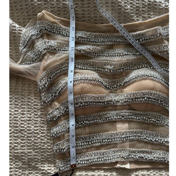 NWT Sivalia Couture Sheer Beaded Top 6 - Picture 5 of 7